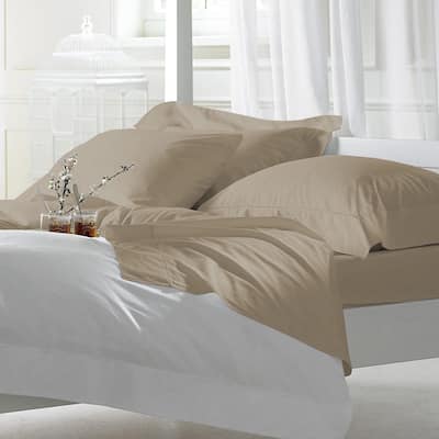 Portland Place 1000TC CVC SD Pastel Lilac Queen Solid Sheet Set