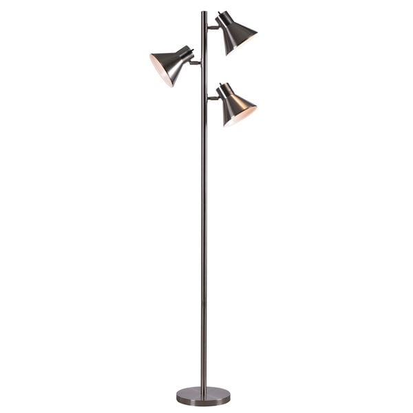 Design Craft Poplar Brushed Steel 64-inch Tree Lamp