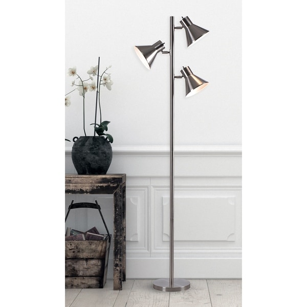Poplar Brushed Steel 64-inch Tree Lamp