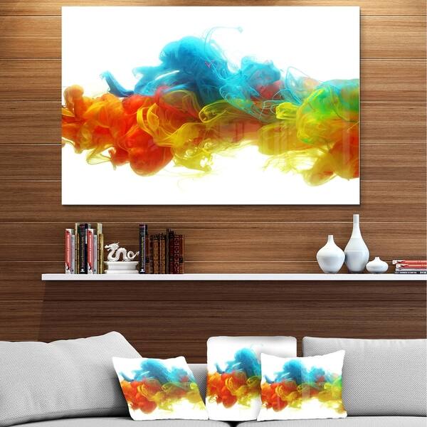Shop Designart Colorful Ink In Water Abstract Metal Wall Art