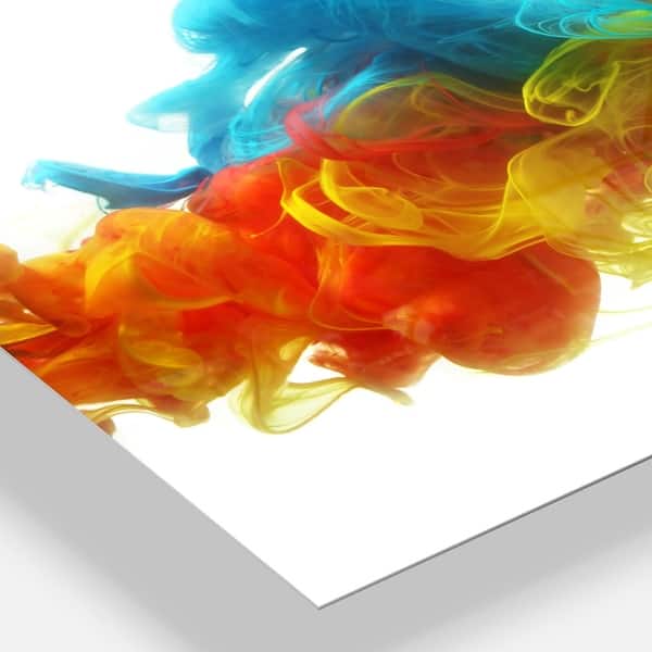 Shop Designart Colorful Ink In Water Abstract Metal Wall Art