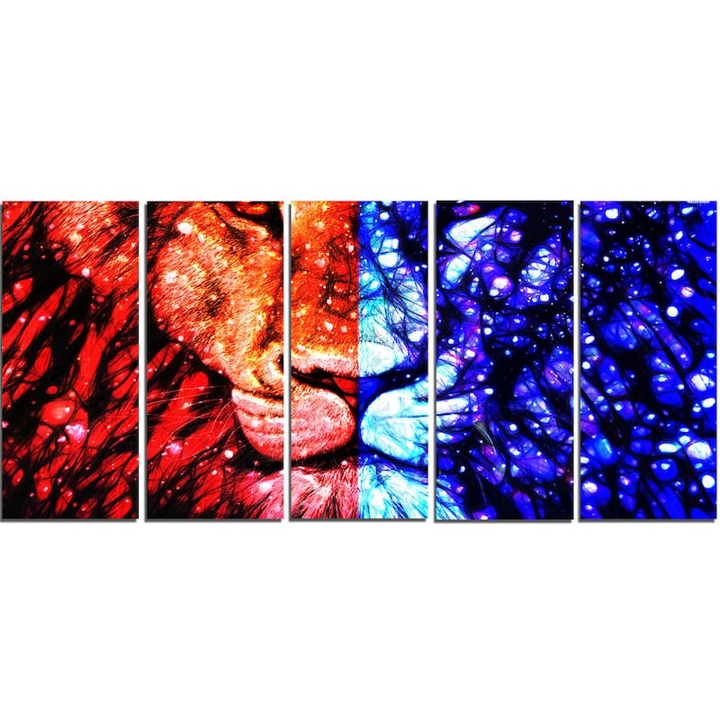 Designart 'King of the Jungle' Lion Metal Wall Art - Bed Bath & Beyond ...