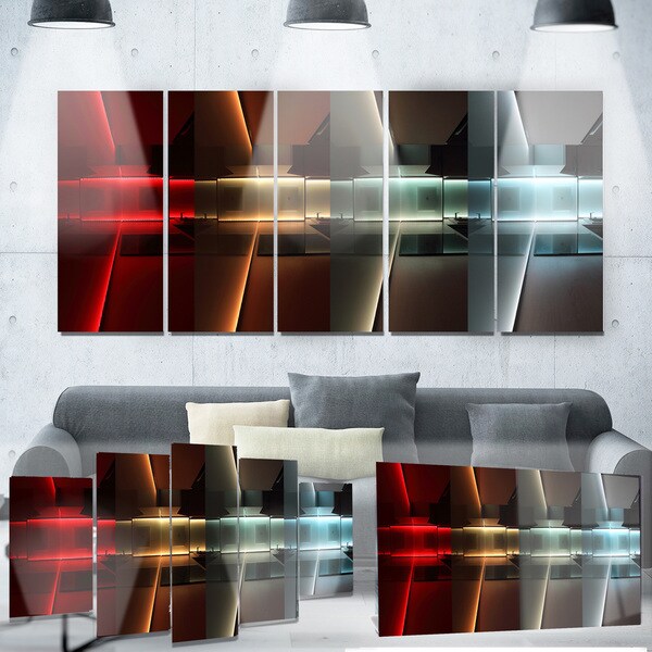 Shop Designart 'Kitchen with LED Lighting' Abstract ...