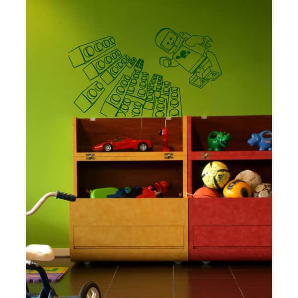 Lego man Wall Art Sticker Decal Green Overstock 11850364