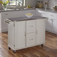 Porch & Den Courtland Patriot White or Black Wooden Kitchen Cart