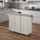preview thumbnail 30 of 44, Homestyles Mobile Kitchen Island Cart with Wood Top and Dropleaf Breakfast Bar Wood/MDF - White