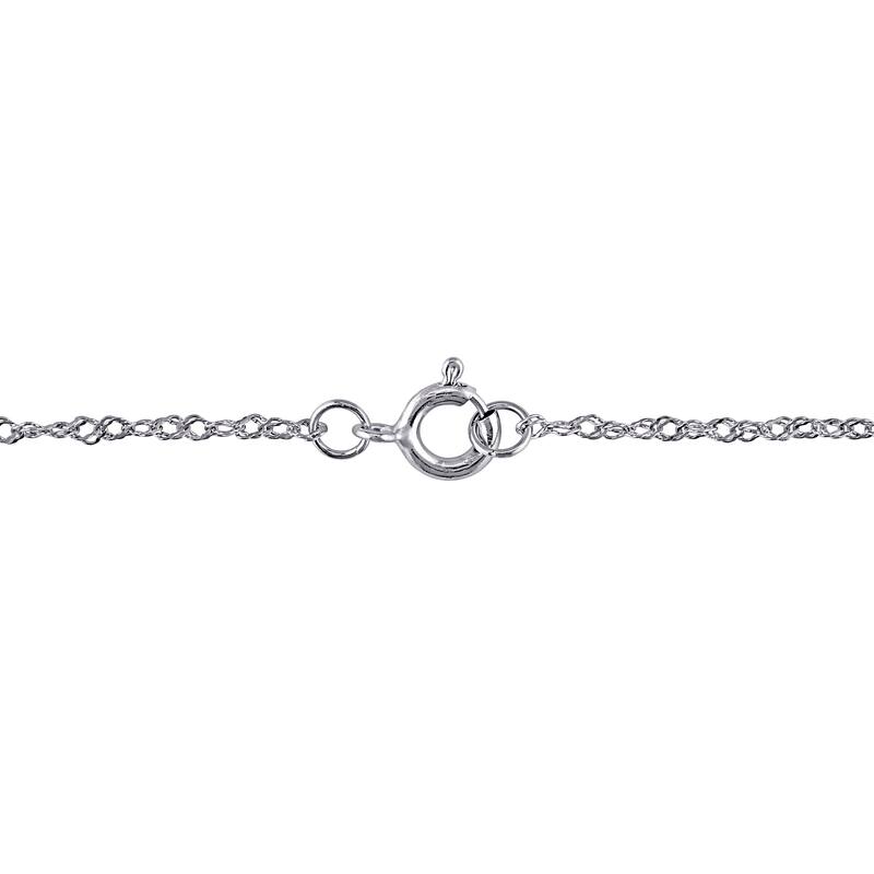 Miadora 14k White Gold Black Tahitian Pearl and Diamond Accent Filigree Drop Necklace (9-9.5 mm)