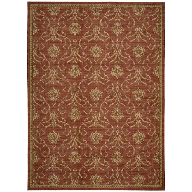 Nourison Radiant Impressions Area Rug - 7'9" x 10'10" - Red - Runner/Rectangle