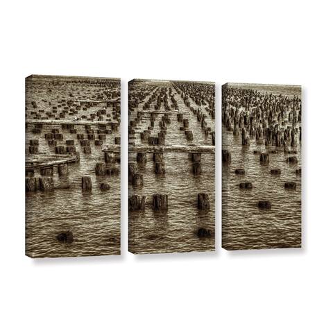 Vlad Bubnov's 'Archipelago of Antiquity' 3-piece Gallery Wrapped Canvas Set - Black
