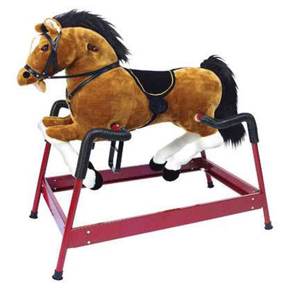 PonyLand Toys Spring Horse With Sound - Brown