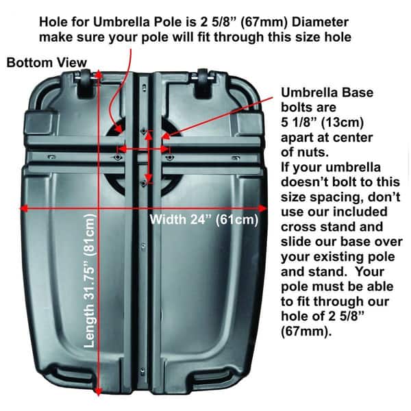 EasyGoProducts Black Plastic 24inch x 7inch x 32inch Universal