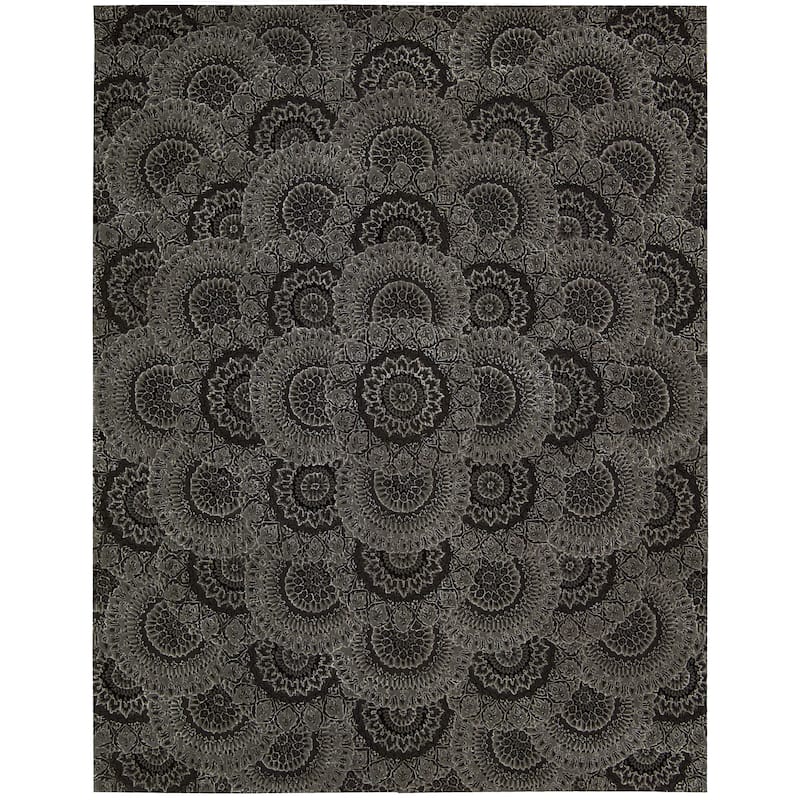 Nourison Hand-tufted Area Rug - 7'9" x 9'9" - Black/Grey - Rectangle