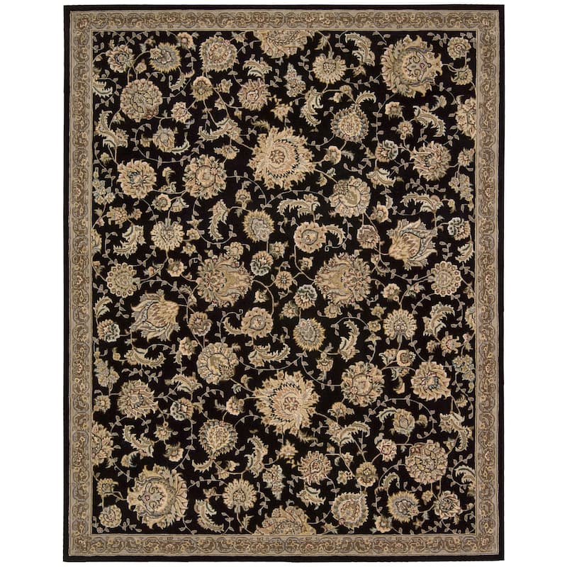 Nourison Hand-tufted Area Rug - 7'9" x 9'9" - Black - Rectangle