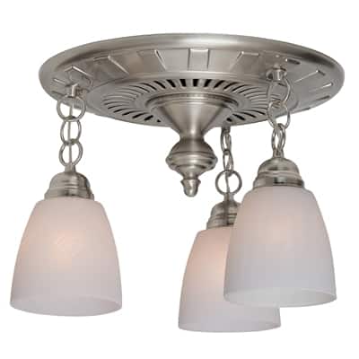 Hunter Garden District Brushed Nickel 3-light Bathroom Exhaust Fan