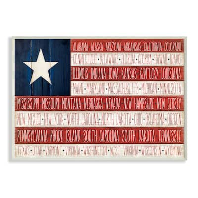 Stupell American Flag With States' Wall Plaque Art