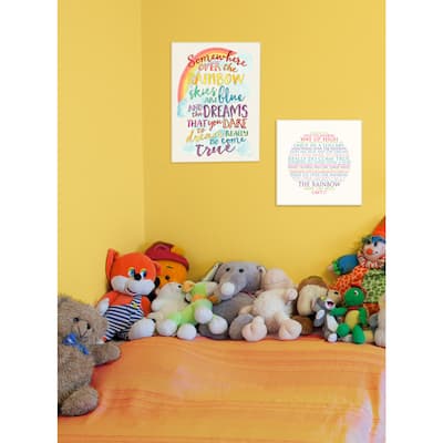 Stupell Somewhere Over The Rainbow' Stretched Canvas Wall Art