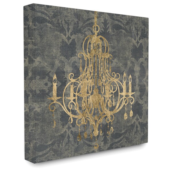 Wooden Damask Chandelier Themed Stretched Canvas Wall Art Free Wooden Damask Chandelier Themed Stretched Canvas Wall Art