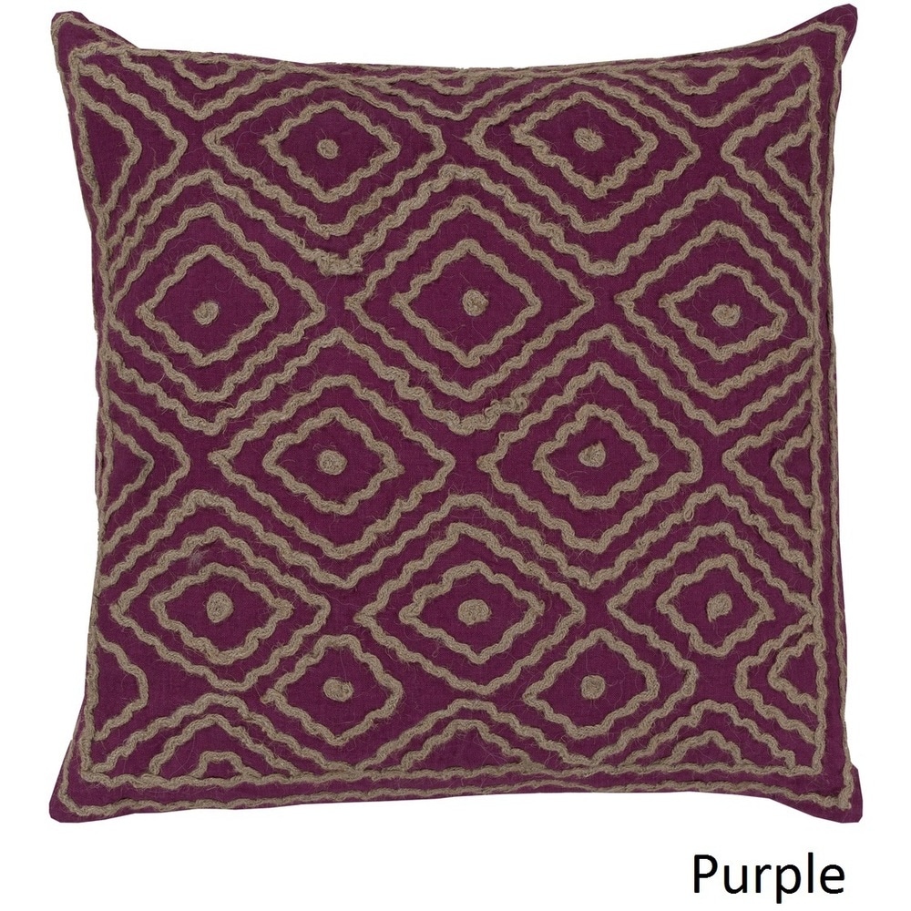 Purple Geometric Linen Throw Pillows Bed Bath Beyond