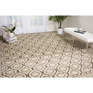 Nourison Glistening Nights Modern Geometric Trellis Area Rug