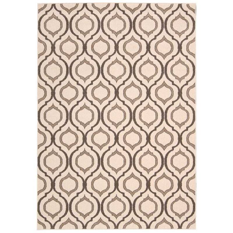 Nourison Glistening Nights Modern Geometric Trellis Area Rug