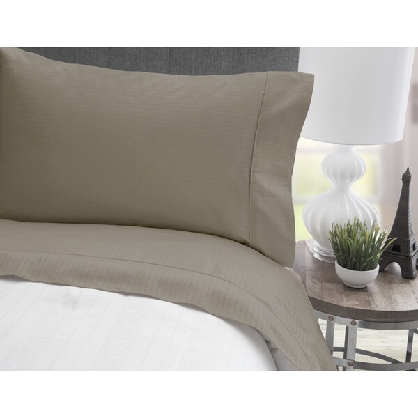 600 THREAD COUNT 100-percent Egyptian Cotton-TUXEDO STRIPE