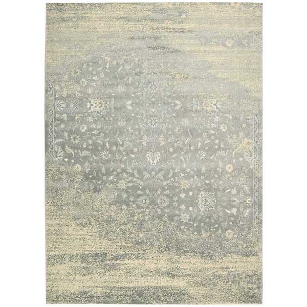 slide 2 of 20, Nourison Luminance LUM10 Area Rug 5' 3" x 7' 5" - Silver - Runner/Rectangle
