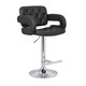 Porch & Den Coal Creek Black Button-tufted Leather Upholstered Modern Adjustable Bar Stool - Thumbnail 0