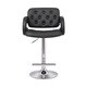 Porch & Den Coal Creek Black Button-tufted Leather Upholstered Modern Adjustable Bar Stool - Thumbnail 2