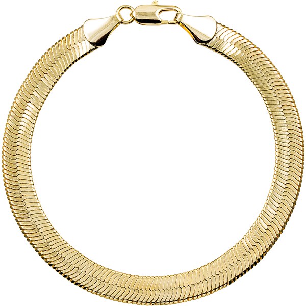 Simon Frank 10mm 14k Gold Silver Overlay Herringbone Bracelet Simon Frank 10mm 14k Gold Silver Overlay Herringbone Bracelet