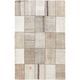 preview thumbnail 22 of 25, Flat-weave Moldovia Patch Beige, Cream Cotton Kilim 4'10" x 7'8" - Cream/Grey/Cream/ Grey