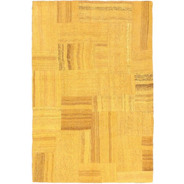 eCarpetGallery Bohemian Handmade Orange Wool Kilim Rug