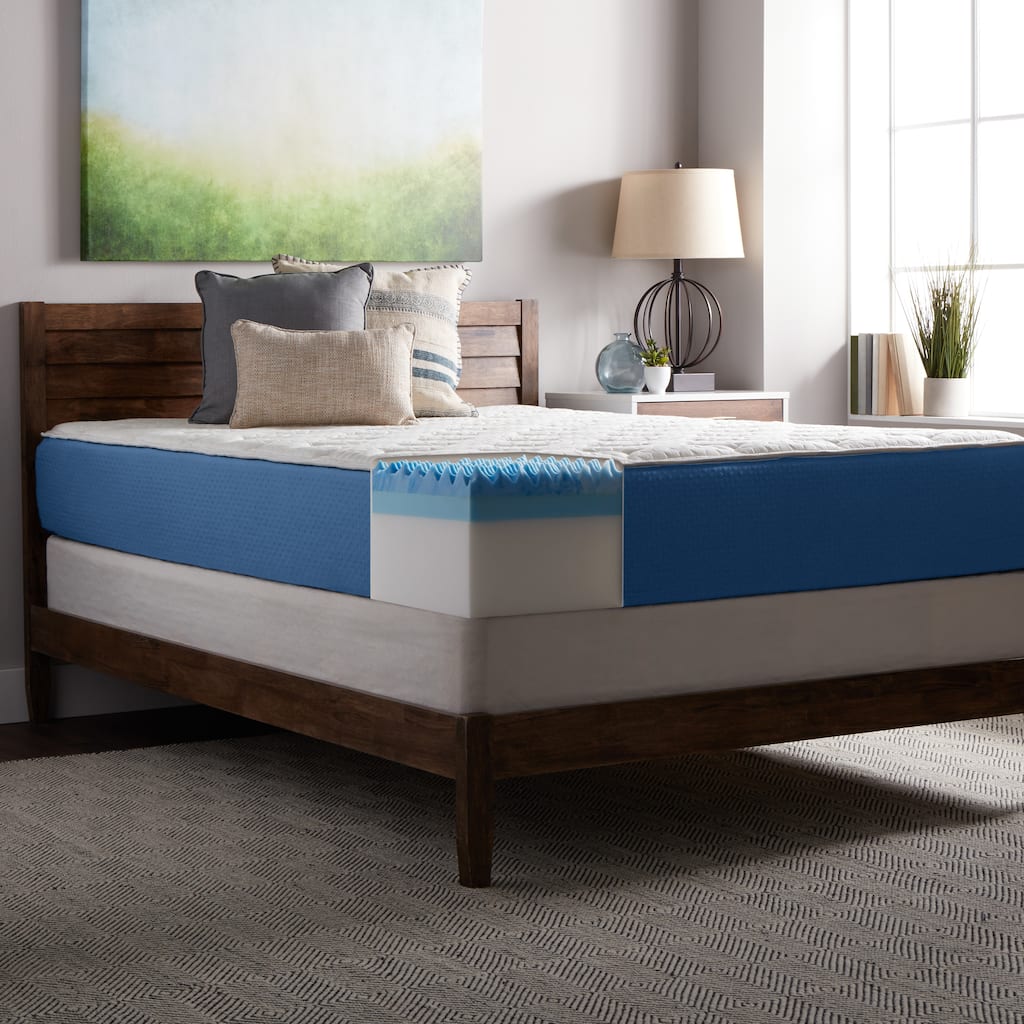 Select Luxury 12-inch Quilted Gel Memory Foam Airflow Mattress Set