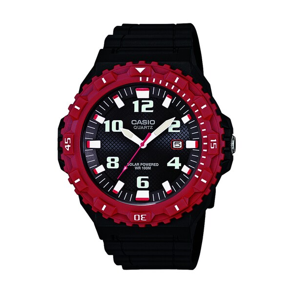 casio men's black resin strap rotating count up bezel watch