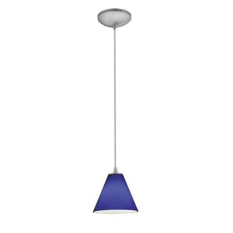 Access Lighting Martini Steel LED Cord Pendant, Cobalt Shade