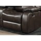 preview thumbnail 11 of 9, Samara 2-Piece Brown Sofa and Loveseat Living Room Set with 4 Recliners, Storage Console and Cup Holders (Set of 2)