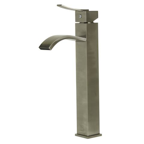 ALFI AB1158 Tall Brushed Nickel Single Lever Bathroom Faucet