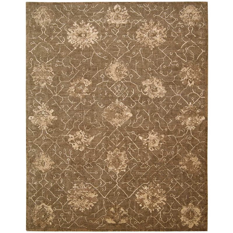 Nourison Silken Allure SLK08 Area Rug - 9'9" x 13'9" - Brown - Runner/Rectangle