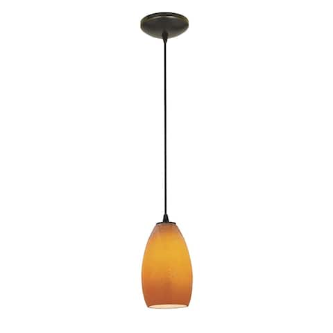 Access Lighting Champagne Bronze Integrated LED Cord Pendant, Maya Shade