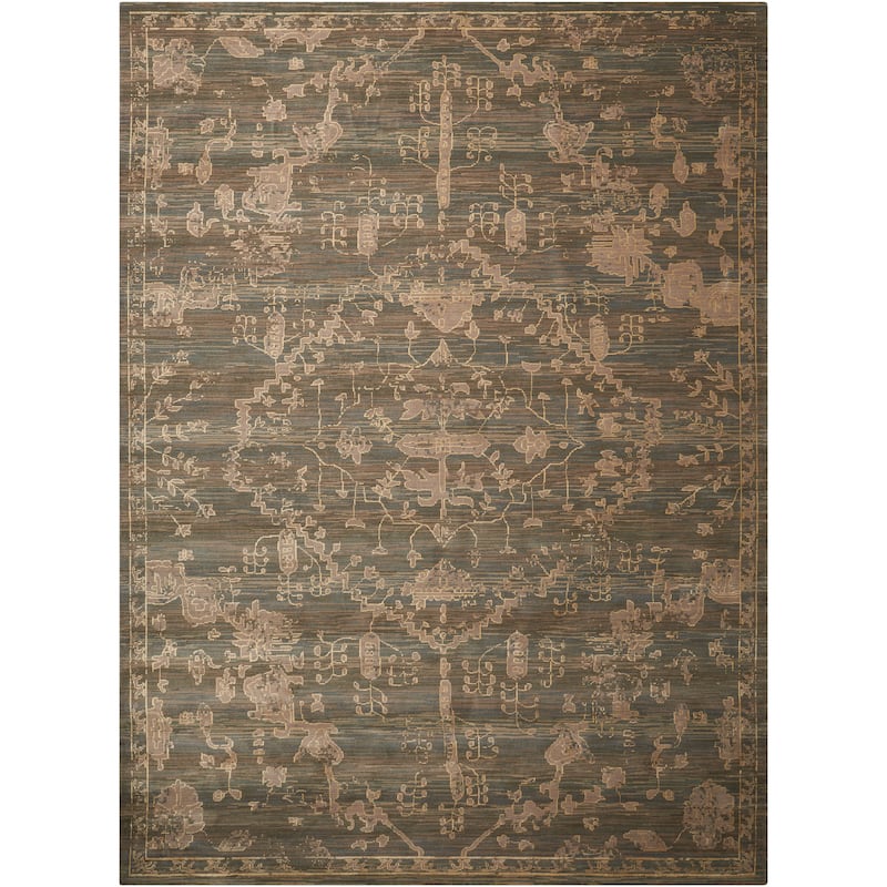 Nourison Silk Elements SKE30 Area Rug - 8' 6" x 11' 6" - Blue - Runner/Rectangle