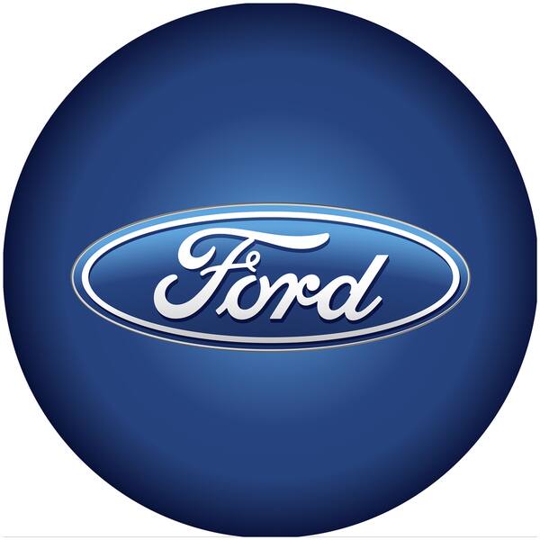 Trademark Gameroom Ford Chrome Ribbed bar Stool Ford Oval Logo