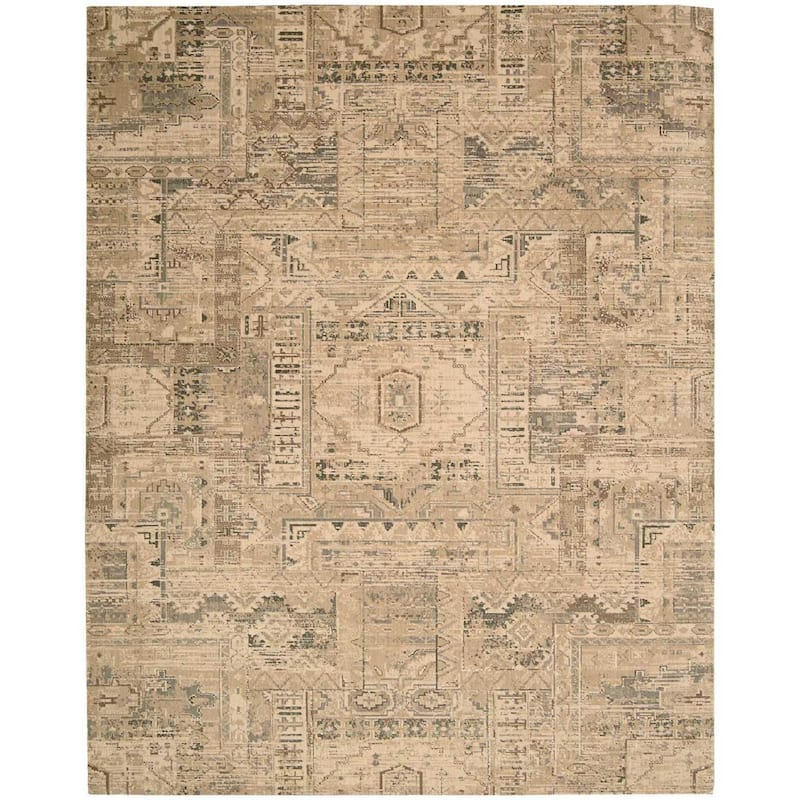 Nourison Silk Elements Area Rug - 5'6" x 8' - Beige - Rectangle