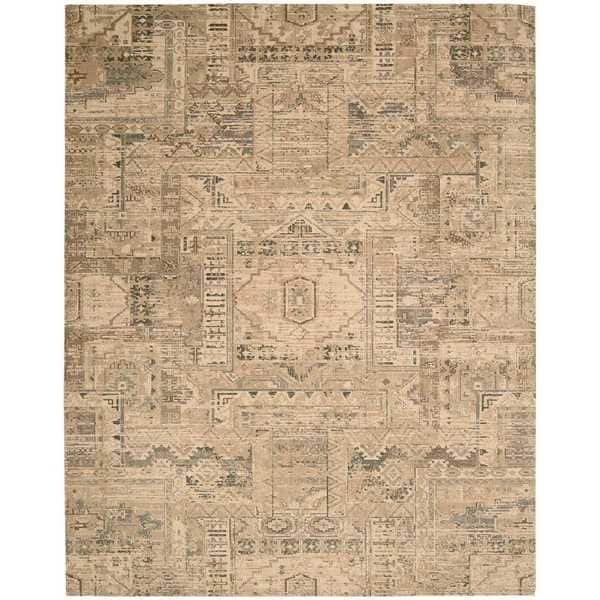 slide 2 of 20, Nourison Silk Elements Area Rug 5'6" x 8' - Beige - Rectangle