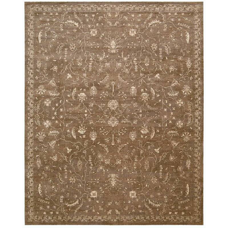 Nourison Silk Elements Area Rug - 5' 6" x 8' - Light Brown - Runner/Rectangle