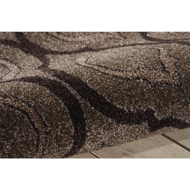 Nourison Glistening Nights Modern Geometric Trellis Area Rug