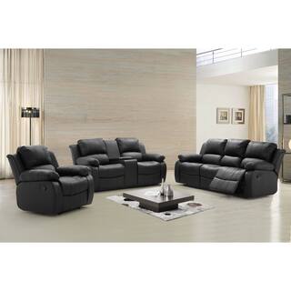 madison bonded leather 3 piece modern rocking reclining living room sofa set with drop - Modern Living Room Sets madison bonded leather 3 piece modern rocking reclining living room sofa set with drop - Modern Living Room Sets