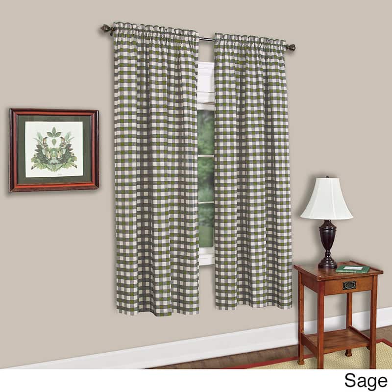 Buffalo Check Assorted Cotton-blended Window Panel - 63x43