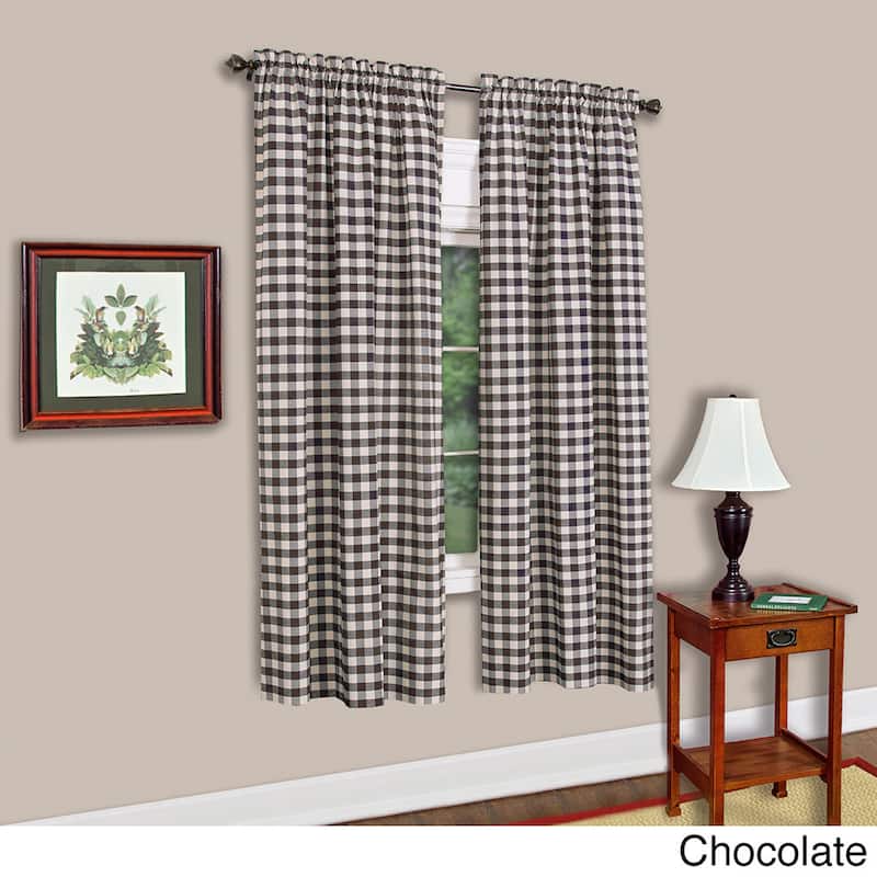 Buffalo Check Assorted Cotton-blended Window Panel - 63x43