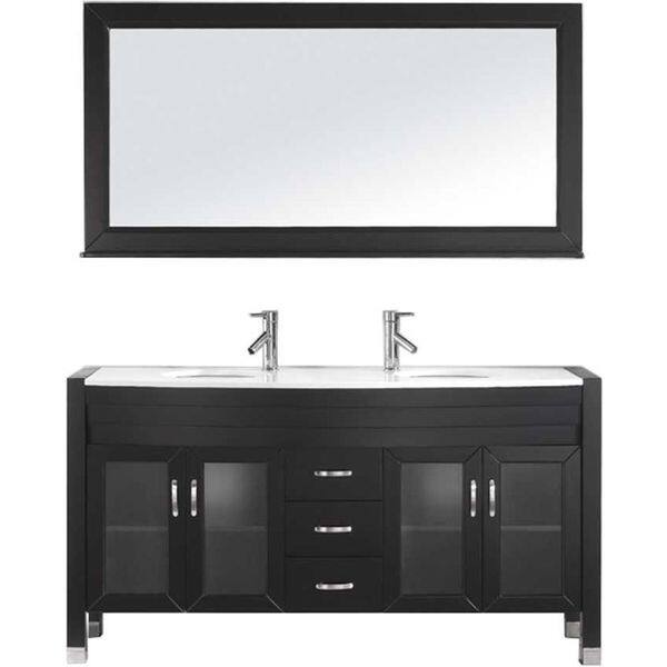 Virtu USA Ava 63inch Stone Top Double Bathroom Vanity Set Overstock