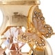 preview thumbnail 7 of 15, Goldplated Matashi Crystal Tulips with Butterfly in a Vase Tabletop Ornament (2 Color Choices)