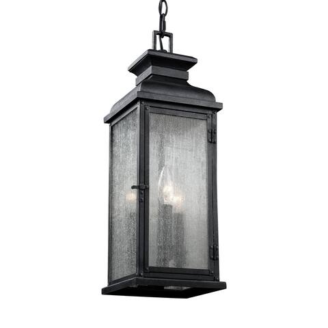 Feiss 3 - Light Outdoor Pendant, Dark Weathered Zinc